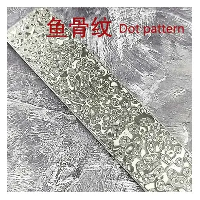 (30x5x0.3cm Dot) 30x5x0.5cm Damascus Steel Vg10 Sandwich Knife Blank Pattern Raw Material Strip 