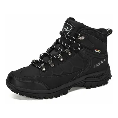 (black, 46) Bona New Designers Nubuck Leather Hiking Shoes Men Autumn Winter Climbing Boots High