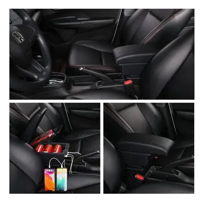 (black) For Renault Clio For Renault Clio Iii Iv Car Armrest Box Accessories Storage Usb Interfa