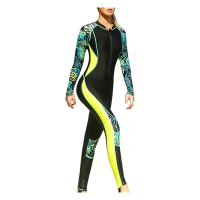 (2XL) Woman Wetsuits Full Body Swimsuit Camouflage One Piece Scuba Free Diving Suits With Chest 