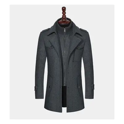 (grey, XL) Trench Coat For Men Woolen Coat For Men Jackets For Men Fashion Jacket&coat Mens Coat