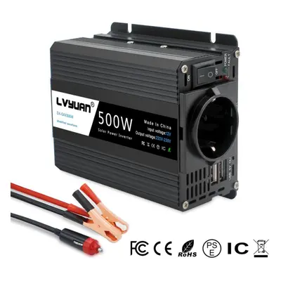 (black, 12V 220V 500W) 2600w/2000w/1500w/500w (peak) 12v To 230v 1000w/800w/500w/360w Power Rati