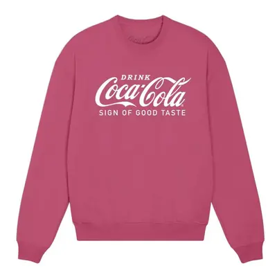 (L, Pink) Coca-Cola Unisex Adult Logo Sweatshirt