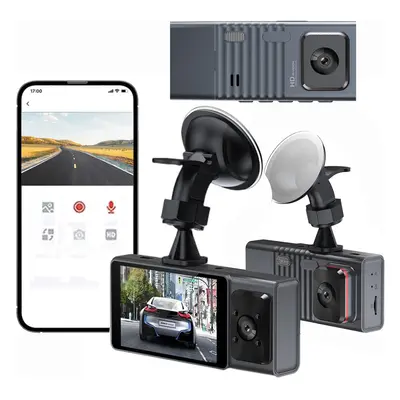 Dash Cam Front Inside, WiFi FHD 1080P HD Dash Camera for Cars, Car Camera with APP, WiFi Dash Ca