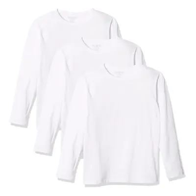 The Children's Place boys Long Sleeve Basic Layering T-shirt T Shirt White Pack Large US