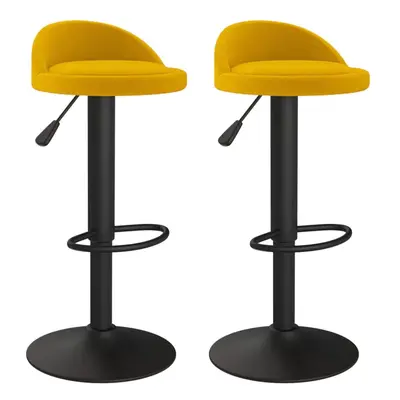 (yellow) vidaXL Bar Stools Kitchen Bar Chair Counter Stool Pub Bistrol Chair Velvet