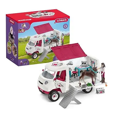 Schleich Horse Club - Mobile Vet with Hanoverian Foal, Horse Equine Vet with X-Ray Kit Play Set,