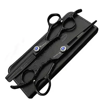 Hairdresser professional scissors set left-handed 6.0 inch hair sparse scissors hairdressing sci