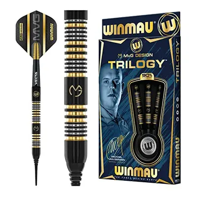 Michael Van Gerwyn MvG Trilogy 23.5g Gram Professional Soft Tip Tungsten Darts Set with Flights 