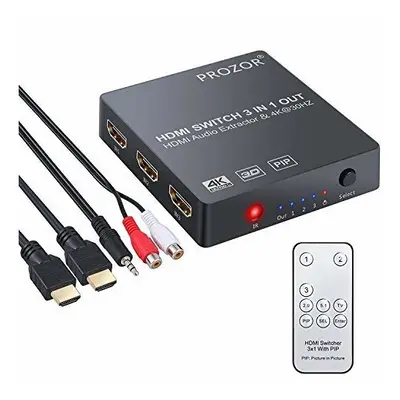 HDMI Converter 3x1 HDMI Switch with Audio Extractor Analog Optical Toslink SPDIF Output Support 