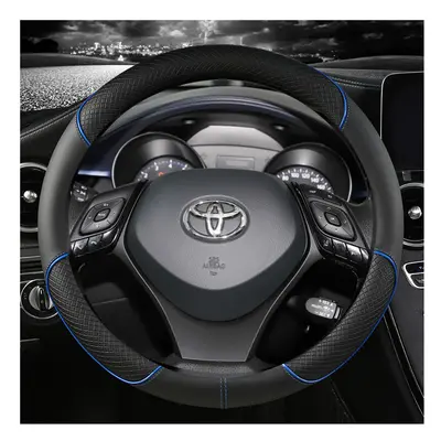 (BLUE) Microfiber Leather Sport Car Steering Wheel Cover For Toyota CHR C-HR High Quality Auto A