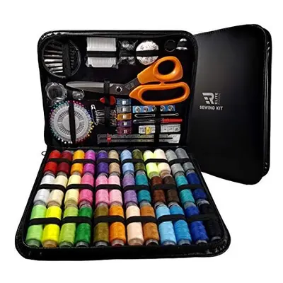 Elite Range Professional Sewing Kit Portable Sewing Accessories Bag Includes Tailor Scissors, Th