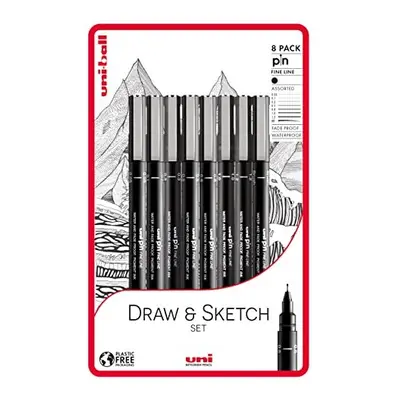 PIN Fineliners, Black Fine Tipped Writing Pens, Water and Fade-Resistant Ink, Ideal for Architec