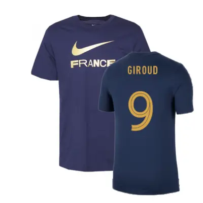 (L) France Swoosh Tee (Navy) (Giroud 9)