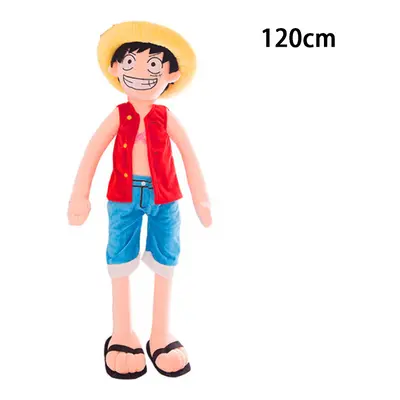 (1.2m) One Piece Luffy Cartoon Plush Doll Giant 85120cm Cotton Stuffed Toy Kids Gift