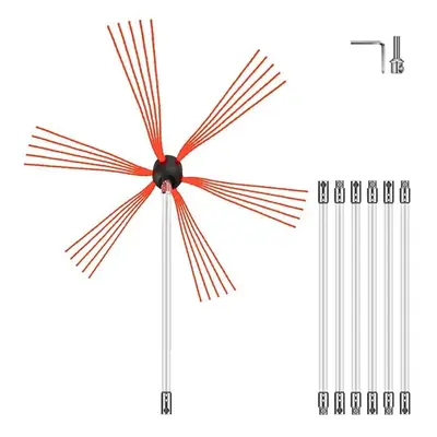 Vevor YCS7M000000000001V0 ft. Chimney Sweep Brush Kit with Nylon Flexible Rods, White