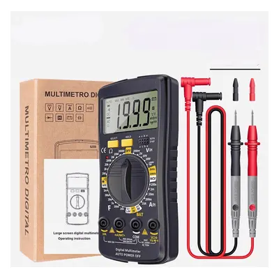 (Black) Digital Multimeter Ultra-thin Storage Meter Auto Voltmeter AC DC 220V