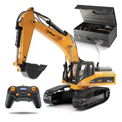 Top Race Remote Control Large Jumbo Professional Bulldozer Construction Truck - RC Front Loader,