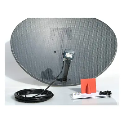 (5 Meter Single RG6 Kit Black ) Viewi 80CM Zone Freesat HDR Satellite Dish DIY Self Installation