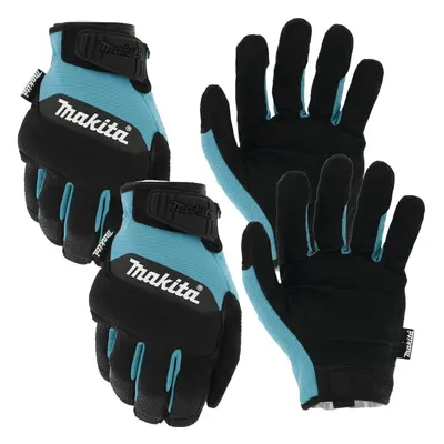 (Medium, Pairs) Makita Palm Performance Gloves Durahide Leather Technology Breathable