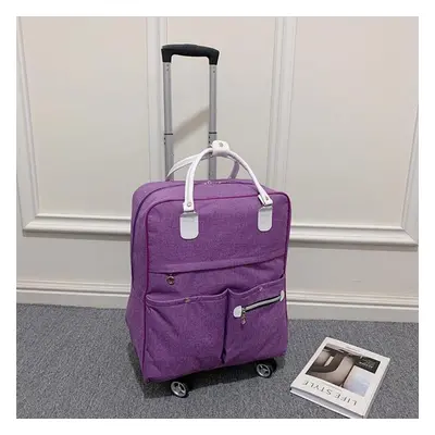 (purple, L) Short Distance Travel Bag Large Capacity Luggage Bag Boarding Light Business Trip Lu