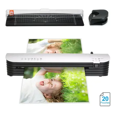 (UK Plug) Sl299 Laminator Machine Set A4 Size Hot And Cold Lamination Roller System With Laminat