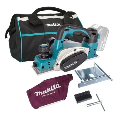 Makita DKP180Z 18v Planer LXT Lithium Ion Cordless Bare + Dust Bag + Tool Bag