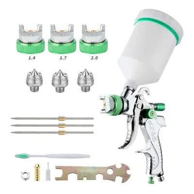 (green) Professional Spray Guns 1.4/1.7/2.0mm Sprayer Paint Airbrush Mini Spray Gun For Painting