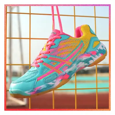 (multicolor, 39) Sale Women Size 36 Authentic Badminton Shoes Kids Professional Table Tennis Sho