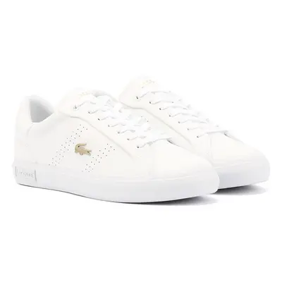 (White, (Adults')) Lacoste Powercourt 2.0 Leather Women's White Trainers