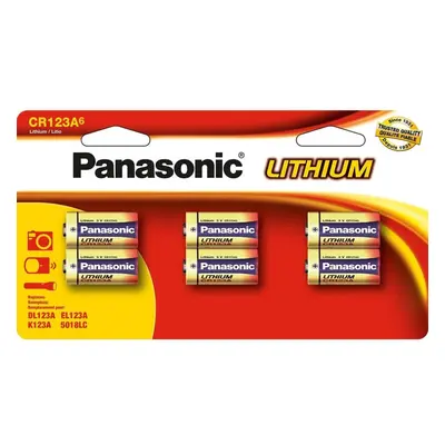 Panasonic CR123PA/6B Household Battery Single-Use Battery CR123A Lithium V â Batteries (Single