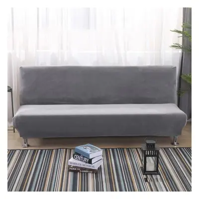 (grey, Size) Plush Sofa Bed Cover Solid All -inclusive Slipcover For Sofa Bed Without Armrest Co