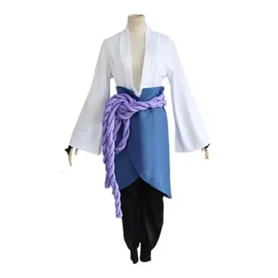 (as the picture, S& full set) Full Set Uchiha Sasuke Cosplay Costume Anime Cartoon Shippuden Thi