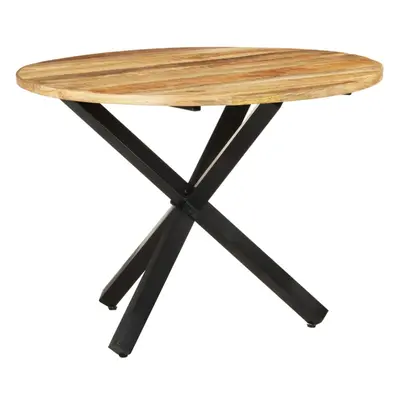 vidaXL Dining Table Round 100x100x75 cm Rough Mango Wood