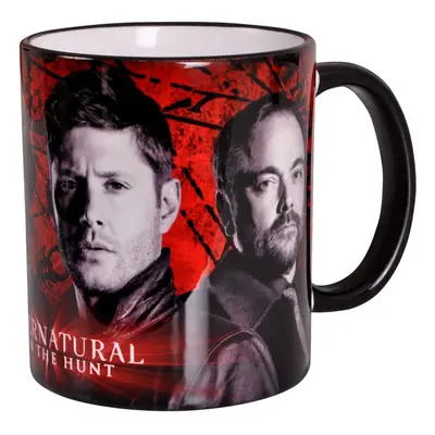 Supernatural cup characters Sam Dean Castiel Crowley 320ml Elven forest ceramic red black