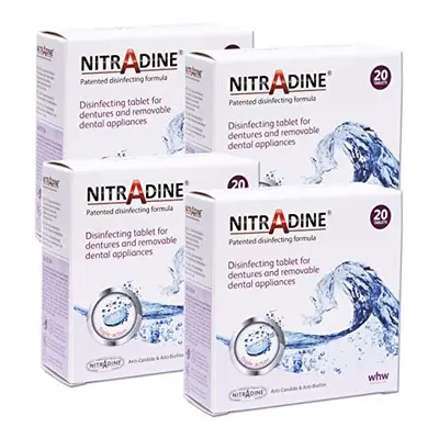 Nitradine Tablets x Boxes ~ (80 Tablets) Cleaning & Disinfecting Ortho & Denture