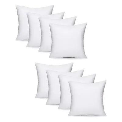 (Pack of 8, x - x 60cm) Hollowfibre Filled Polypropylene Cushion Pads