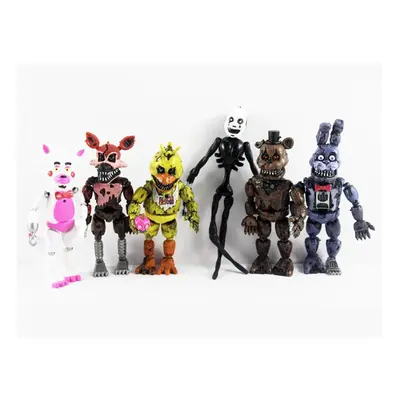 (Withered Version) FNAF Five Nights At Freddy's Mini Action Figures Toys Model Funtime Rockstar 