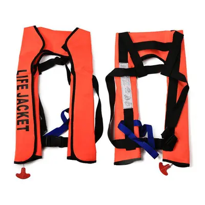 (Orange) Adult Life Jacket Auto Inflatable Life Vest 150N