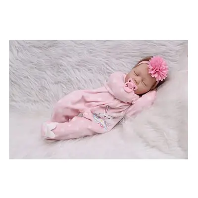 ZIYIUI Reborn Girl Baby Dolls Inch Soft Silicone Vinyl Sleeping Real Looking Lifelike Cotton Bod