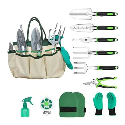 Stainless Steel Piece Heavy Duty Garden Tool Set with Tote Bag â Premium Gardening Tools & Han