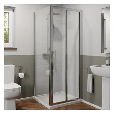 900mm x 900mm Bathroom Bi Fold Shower Door Enclosure Side Panel Framed 6mm Glass