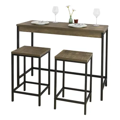 SoBuyÂ® OGT30-N, Bar Table and Stools, Pieces Kitchen Breakfast Bar Set