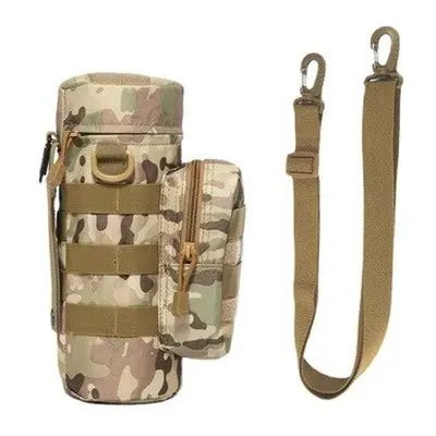 (Camouflagewith) Outdoors Molle Water Bottle Pouch Tactical Gear Kettle Waist Shoulder Bag for A