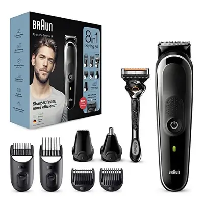 8-In-1 All-In-One Trimmer Series 5, Male Grooming Kit With Beard Trimmer, Hair Clippers, Ear & N