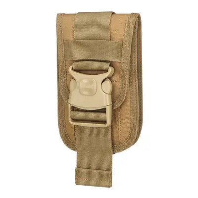 (Khaki) Tactical Molle Phone Holster Outdoor Belt Waist Bags Utility Vest Card Carrier Bag Mini 