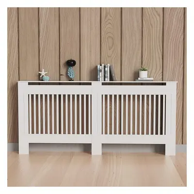 (L(152x19x91cm)) Modern White MDF Radiator Cover Living Room