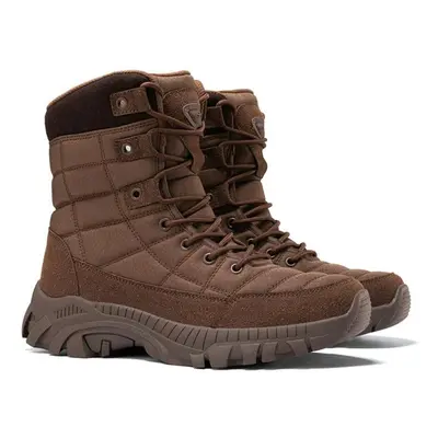 (brown, 45) Tuinanle Men Tactical Boots Army Boots Breathable Mesh Hiking Desert Climbing Hiking