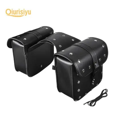 (2 Pcs) 2pcs Universal Waterproof Motorcycle Saddle Bag Pannier Side Storage Luggage Quicken Car