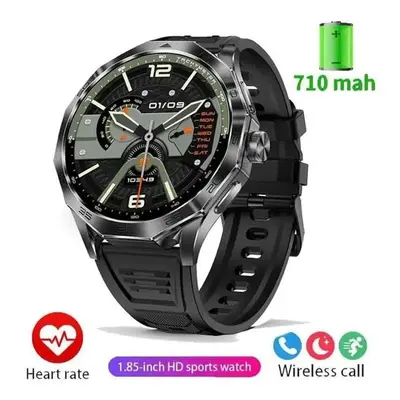 (black, silicon) For Huawei Gps Sports Smartwatch Men 710mah Battery Amoled Screen Heart Rate Bl